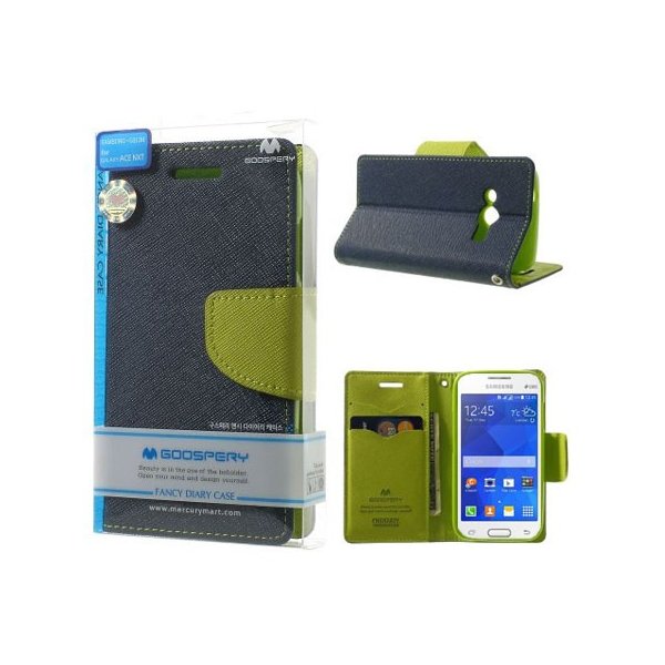 CUSTODIA FLIP ORIZZONTALE per SAMSUNG G313H GALAXY TREND 2, G318 TREND 2 LITE CON INTERNO IN TPU BLU FANCY BLISTER MERCURY CUSTODIA FLIP ORIZZONTALE per SAMSUNG G313H GALAXY TREND 2, G318 TREND 2 LITE CON INTERNO IN TPU BLU FANCY BLISTER MERCURY