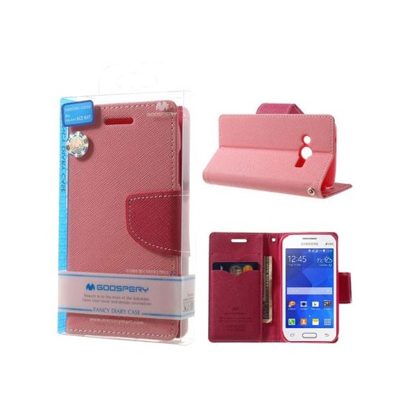CUSTODIA FLIP ORIZZONTALE per SAMSUNG G313H GALAXY TREND 2, G318 TREND 2 LITE CON INTERNO IN TPU ROSA FANCY BLISTER MERCURY CUSTODIA FLIP ORIZZONTALE per SAMSUNG G313H GALAXY TREND 2, G318 TREND 2 LITE CON INTERNO IN TPU ROSA FANCY BLISTER MERCURY