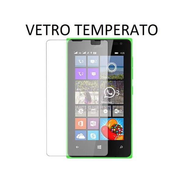 PELLICOLA PROTEGGI DISPLAY VETRO TEMPERATO 0,33mm per MICROSOFT LUMIA 435 PELLICOLA PROTEGGI DISPLAY VETRO TEMPERATO 0,33mm per MICROSOFT LUMIA 435