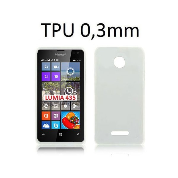 CUSTODIA GEL TPU SILICONE ULTRA SLIM 0,3mm per MICROSOFT LUMIA 435 COLORE BIANCO TRASPARENTE CUSTODIA GEL TPU SILICONE ULTRA SLIM 0,3mm per MICROSOFT LUMIA 435 COLORE BIANCO TRASPARENTE