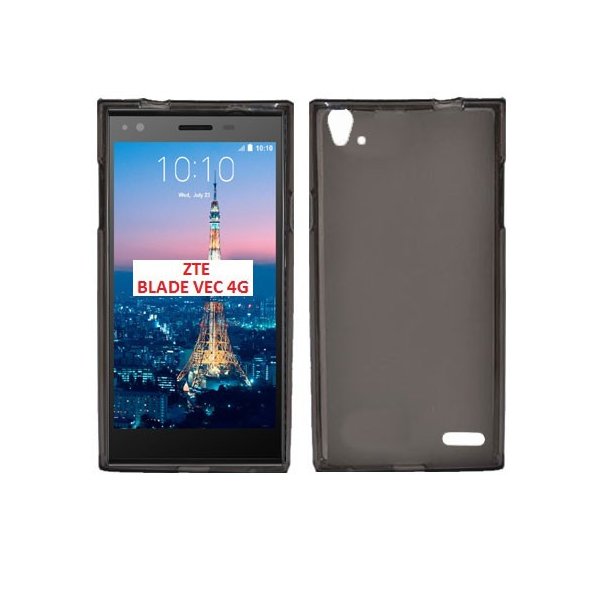 CUSTODIA TPU SILICONE per ZTE BLADE VEC 4G COLORE NERO TRASPARENTE CUSTODIA TPU SILICONE per ZTE BLADE VEC 4G COLORE NERO TRASPARENTE