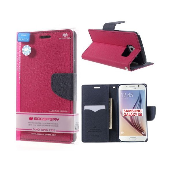 CUSTODIA FLIP ORIZZONTALE per SAMSUNG SM-G920 GALAXY S6 CON INTERNO IN TPU E STAND COLORE FUCSIA FANCY DIARY BLISTER MERCURY CUSTODIA FLIP ORIZZONTALE per SAMSUNG SM-G920 GALAXY S6 CON INTERNO IN TPU E STAND COLORE FUCSIA FANCY DIARY BLISTER MERCURY
