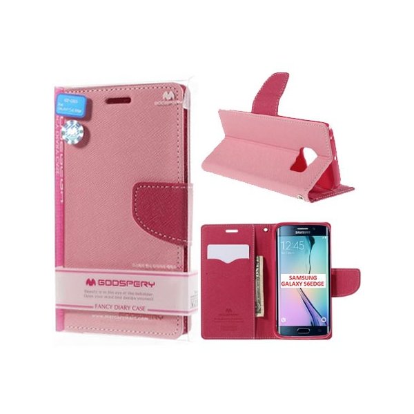 CUSTODIA FLIP ORIZZONTALE per SAMSUNG SM-G925 GALAXY S6 EDGE CON INTERNO IN TPU E STAND ROSA FANCY DIARY BLISTER MERCURY CUSTODIA FLIP ORIZZONTALE per SAMSUNG SM-G925 GALAXY S6 EDGE CON INTERNO IN TPU E STAND ROSA FANCY DIARY BLISTER MERCURY