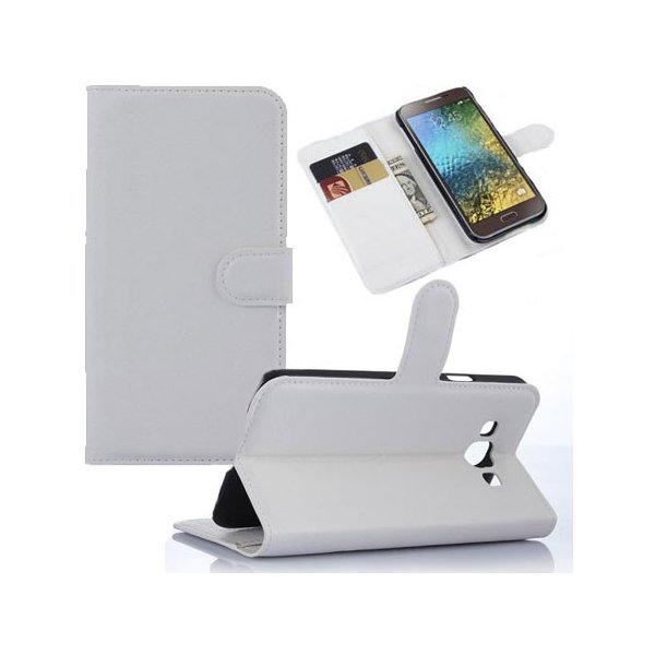 CUSTODIA FLIP ORIZZONTALE SIMILPELLE per SAMSUNG SM-E700 GALAXY E7 CON STAND, PORTA CARTE E CHIUSURA MAGNETICA COLORE BIANCO CUSTODIA FLIP ORIZZONTALE SIMILPELLE per SAMSUNG SM-E700 GALAXY E7 CON STAND, PORTA CARTE E CHIUSURA MAGNETICA COLORE BIANCO