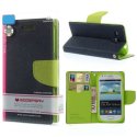 CUSTODIA FLIP ORIZZONTALE per SAMSUNG I8190 GALAXY S3 MINI, I8200 CON STAND E PORTA CARTE COLORE BLU E VERDE FANCY DIARY MERCURY CUSTODIA FLIP ORIZZONTALE per SAMSUNG I8190 GALAXY S3 MINI, I8200 CON STAND E PORTA CARTE COLORE BLU E VERDE FANCY DIARY MERCURY