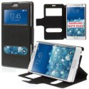 CUSTODIA FLIP ORIZZONTALE SLIM per SAMSUNG N915 GALAXY NOTE EDGE CON DOPPIA FINESTRA ID, STAND E CHIUSURA MAGNETICA COLORE NERO CUSTODIA FLIP ORIZZONTALE SLIM per SAMSUNG N915 GALAXY NOTE EDGE CON DOPPIA FINESTRA ID, STAND E CHIUSURA MAGNETICA COLORE NERO