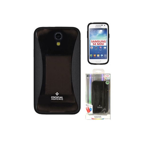 CUSTODIA GEL TPU SILICONE per SAMSUNG I9190 GALAXY S4 MINI COLORE NERO FUME' ALTA QUALITA' MERCURY BLISTER