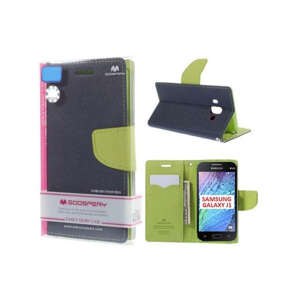 CUSTODIA FLIP ORIZZONTALE per SAMSUNG SM-J100H GALAXY J1 CON STAND E INTERNO IN TPU COLORE BLU FANCY DIARY MERCURY CUSTODIA FLIP ORIZZONTALE per SAMSUNG SM-J100H GALAXY J1 CON STAND E INTERNO IN TPU COLORE BLU FANCY DIARY MERCURY
