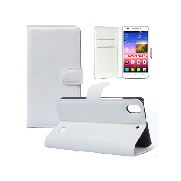 CUSTODIA FLIP ORIZZONTALE SIMILPELLE per HUAWEI ASCEND G620s CON STAND, PORTA CARTE E CHIUSURA MAGNETICA COLORE BIANCO CUSTODIA FLIP ORIZZONTALE SIMILPELLE per HUAWEI ASCEND G620s CON STAND, PORTA CARTE E CHIUSURA MAGNETICA COLORE BIANCO