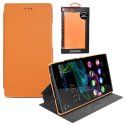 CUSTODIA FLIP ORIZZONTALE SLIM PELLE per WIKO RIDGE FAB 4G CON STAND COLORE ARANCIONE ALTA QUALITA' MOCCA BLISTER CUSTODIA FLIP ORIZZONTALE SLIM PELLE per WIKO RIDGE FAB 4G CON STAND COLORE ARANCIONE ALTA QUALITA' MOCCA BLISTER