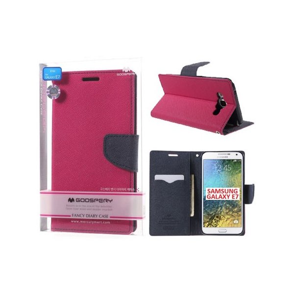 CUSTODIA FLIP ORIZZONTALE per SAMSUNG SM-E700 GALAXY E7 CON INTERNO IN TPU E STAND COLORE FUCSIA FANCY DIARY MERCURY BLISTER CUSTODIA FLIP ORIZZONTALE per SAMSUNG SM-E700 GALAXY E7 CON INTERNO IN TPU E STAND COLORE FUCSIA FANCY DIARY MERCURY BLISTER