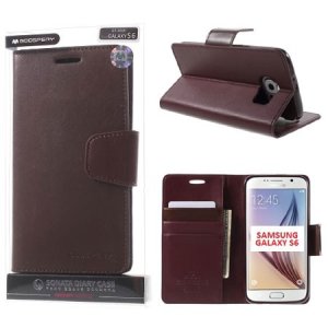 CUSTODIA FLIP ORIZZONTALE PELLE per SAMSUNG SM-G920 GALAXY S6 CON INTERNO IN TPU E STAND COLORE BORDEAUX SONATA MERCURY BLISTER