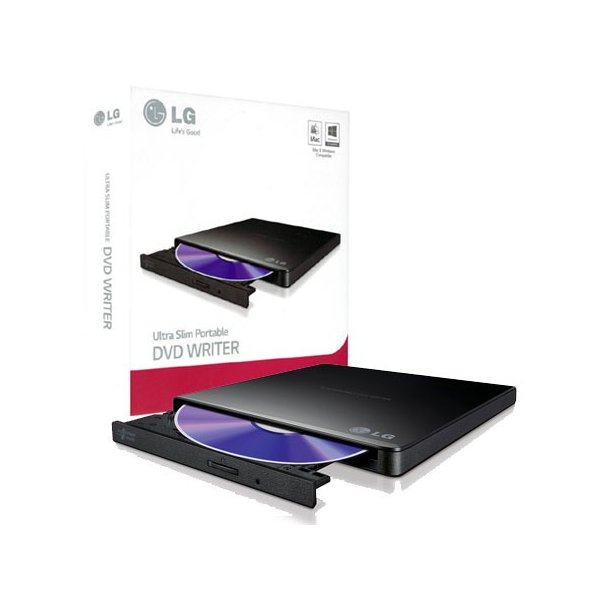 MASTERIZZATORE DVD/CD PORTATILE ULTRA SLIM USB 2.0 CON TECNOLOGIA SILENT PLAY E TV CONNECTIVITY COLORE NERO GP57EB40 LG