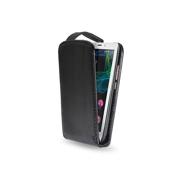 CUSTODIA FLIP VERTICALE SIMILPELLE per WIKO RIDGE FAB 4G CON CHIUSURA MAGNETICA COLORE NERO CUSTODIA FLIP VERTICALE SIMILPELLE per WIKO RIDGE FAB 4G CON CHIUSURA MAGNETICA COLORE NERO