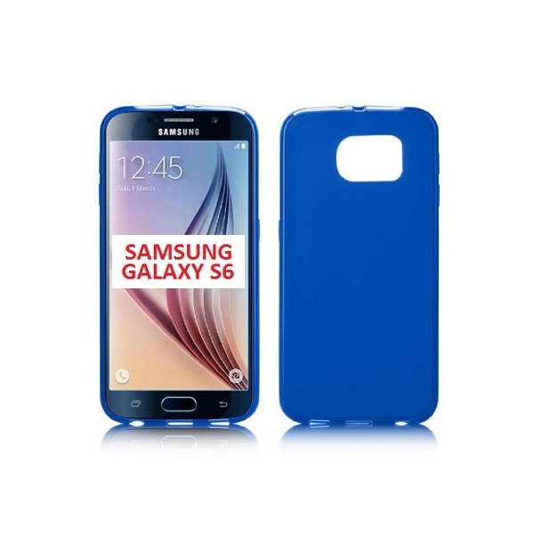 CUSTODIA GEL TPU SILICONE per SAMSUNG SM-G920 GALAXY S6 COLORE BLU - TRASPARENTE CUSTODIA GEL TPU SILICONE per SAMSUNG SM-G920 GALAXY S6 COLORE BLU - TRASPARENTE