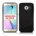 CUSTODIA GEL TPU SILICONE DOUBLE per SAMSUNG SM-G925 GALAXY S6 EDGE COLORE NERO CUSTODIA GEL TPU SILICONE DOUBLE per SAMSUNG SM-G925 GALAXY S6 EDGE COLORE NERO