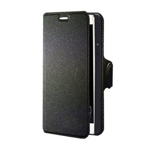 CUSTODIA FLIP ORIZZONTALE SIMILPELLE per HUAWEI ASCEND P8 CON INTERNO IN TPU E STAND COLORE NERO