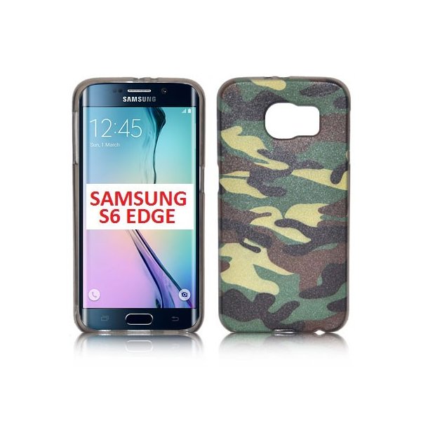 CUSTODIA GEL TPU SILICONE per SAMSUNG SM-G925 GALAXY S6 EDGE CON FANTASIA MILITARE COLORE VERDE CUSTODIA GEL TPU SILICONE per SAMSUNG SM-G925 GALAXY S6 EDGE CON FANTASIA MILITARE COLORE VERDE