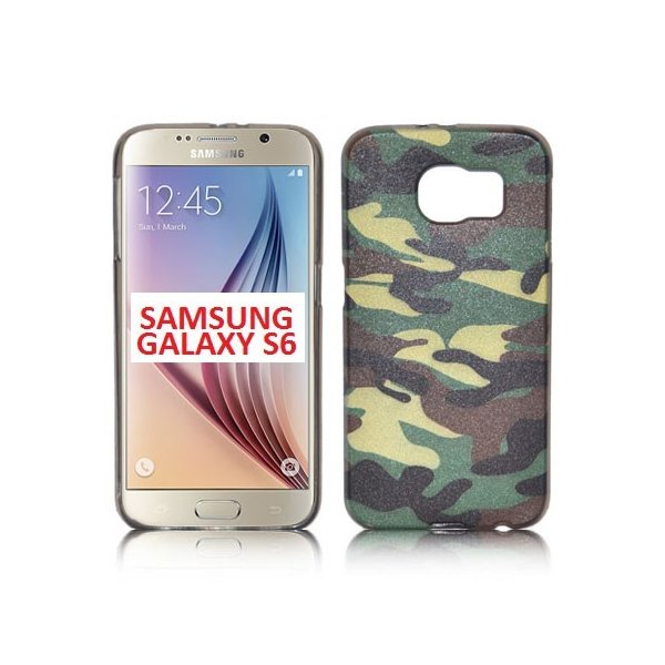 CUSTODIA GEL TPU SILICONE per SAMSUNG SM-G920 GALAXY S6 CON FANTASIA MILITARE COLORE VERDE CUSTODIA GEL TPU SILICONE per SAMSUNG SM-G920 GALAXY S6 CON FANTASIA MILITARE COLORE VERDE
