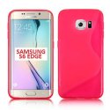 CUSTODIA GEL TPU SILICONE DOUBLE per SAMSUNG SM-G925 GALAXY S6 EDGE COLORE ROSA CUSTODIA GEL TPU SILICONE DOUBLE per SAMSUNG SM-G925 GALAXY S6 EDGE COLORE ROSA
