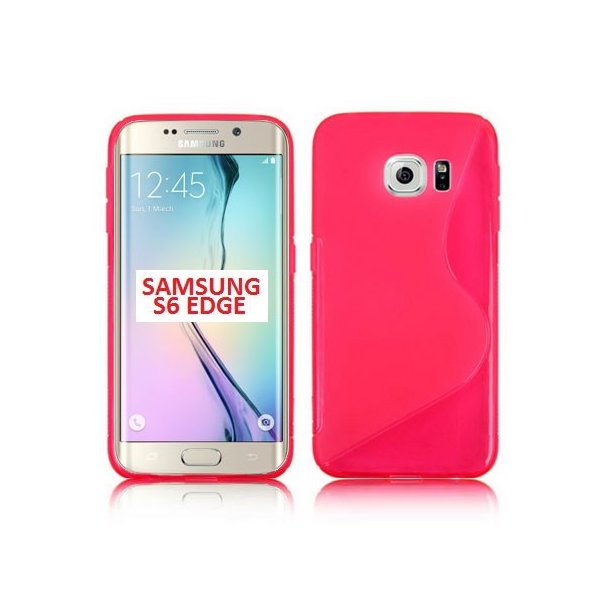 CUSTODIA GEL TPU SILICONE DOUBLE per SAMSUNG SM-G925 GALAXY S6 EDGE COLORE ROSA CUSTODIA GEL TPU SILICONE DOUBLE per SAMSUNG SM-G925 GALAXY S6 EDGE COLORE ROSA