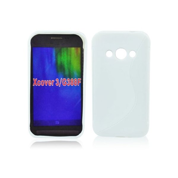 CUSTODIA GEL TPU SILICONE DOUBLE per SAMSUNG SM-G388F GALAXY XCOVER 3 COLORE BIANCO CUSTODIA GEL TPU SILICONE DOUBLE per SAMSUNG SM-G388F GALAXY XCOVER 3 COLORE BIANCO