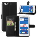 CUSTODIA FLIP ORIZZONTALE SIMILPELLE per ZTE BLADE S6 CON STAND, TASCHE PORTA CARTE E CHIUSURA MAGNETICA COLORE NERO CUSTODIA FLIP ORIZZONTALE SIMILPELLE per ZTE BLADE S6 CON STAND, TASCHE PORTA CARTE E CHIUSURA MAGNETICA COLORE NERO
