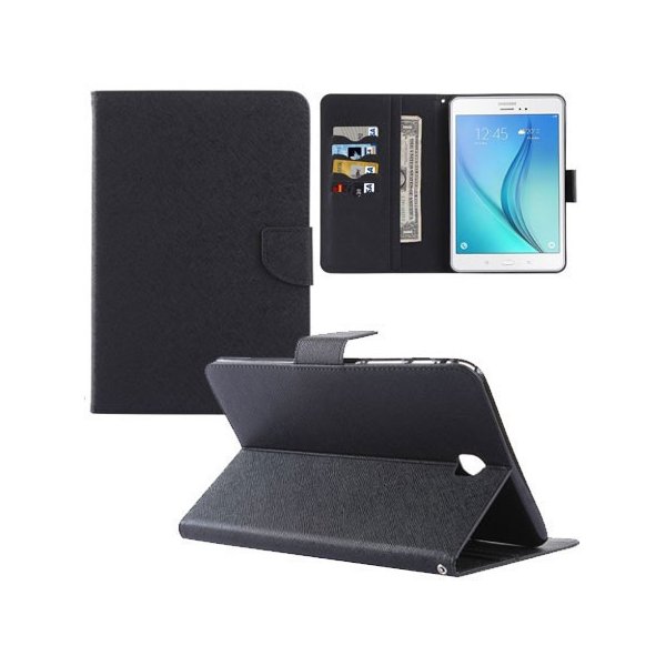 CUSTODIA BOOK ORIZZONTALE per SAMSUNG GALAXY TAB A 8.0, SM-T350 CON STAND, INTERNO IN TPU E TASCHE PORTA CARTE COLORE NERO CUSTODIA BOOK ORIZZONTALE per SAMSUNG GALAXY TAB A 8.0, SM-T350 CON STAND, INTERNO IN TPU E TASCHE PORTA CARTE COLORE NERO