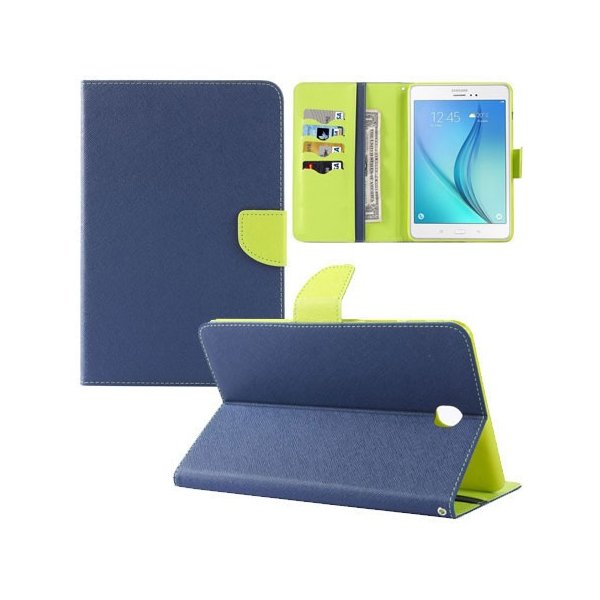 CUSTODIA BOOK ORIZZONTALE per SAMSUNG GALAXY TAB A 8.0, SM-T350 CON STAND, INTERNO IN TPU E TASCHE PORTA CARTE COLORE BLU CUSTODIA BOOK ORIZZONTALE per SAMSUNG GALAXY TAB A 8.0, SM-T350 CON STAND, INTERNO IN TPU E TASCHE PORTA CARTE COLORE BLU