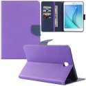 CUSTODIA BOOK ORIZZONTALE per SAMSUNG GALAXY TAB A 8.0, SM-T350 CON STAND, INTERNO IN TPU E TASCHE PORTA CARTE COLORE VIOLA CUSTODIA BOOK ORIZZONTALE per SAMSUNG GALAXY TAB A 8.0, SM-T350 CON STAND, INTERNO IN TPU E TASCHE PORTA CARTE COLORE VIOLA