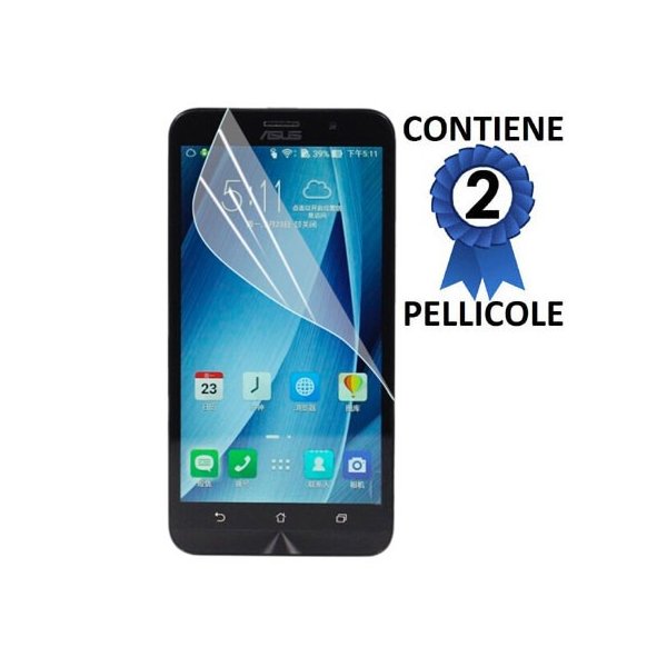 PELLICOLA PROTEGGI DISPLAY per ASUS ZENFONE 2 ZE500CL, ZE500ML, 5.0" POLLICI CONFEZIONE 2 PEZZI PELLICOLA PROTEGGI DISPLAY per ASUS ZENFONE 2 ZE500CL, ZE500ML, 5.0" POLLICI CONFEZIONE 2 PEZZI