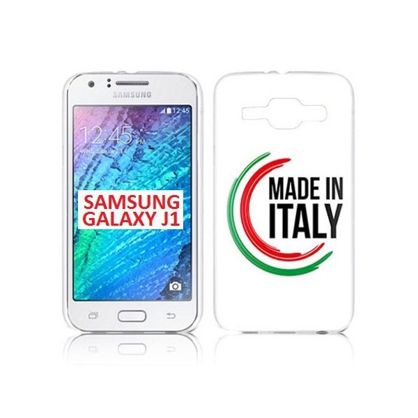 CUSTODIA GEL TPU SILICONE per SAMSUNG SM-J100H GALAXY J1 CON BANDIERA ITALIANA E SCRITTA "MADE IN ITALY" CUSTODIA GEL TPU SILICONE per SAMSUNG SM-J100H GALAXY J1 CON BANDIERA ITALIANA E SCRITTA "MADE IN ITALY"