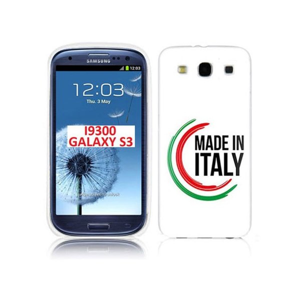 CUSTODIA GEL TPU SILICONE per SAMSUNG I9300 GALAXY S3, I9300i GALAXY S3 NEO CON BANDIERA ITALIANA E SCRITTA "MADE IN ITALY" CUSTODIA GEL TPU SILICONE per SAMSUNG I9300 GALAXY S3, I9300i GALAXY S3 NEO CON BANDIERA ITALIANA E SCRITTA "MADE IN ITALY"