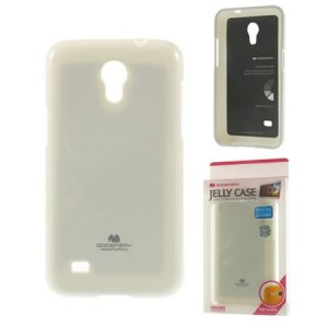 CUSTODIA GEL TPU SILICONE per SAMSUNG G3586 GALAXY CORE LITE COLORE BIANCO LUCIDO CON GLITTER ALTA QUALITA' MERCURY BLISTER