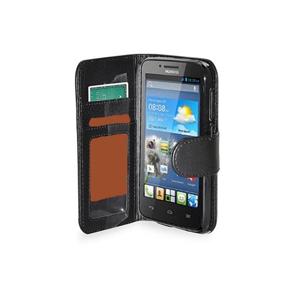 CUSTODIA FLIP ORIZZONTALE SIMILPELLE per HUAWEI ASCEND G610, G610s CON TASCHE PORTA CARTE E CHIUSURA MAGNETICA COLORE NERO CUSTODIA FLIP ORIZZONTALE SIMILPELLE per HUAWEI ASCEND G610, G610s CON TASCHE PORTA CARTE E CHIUSURA MAGNETICA COLORE NERO