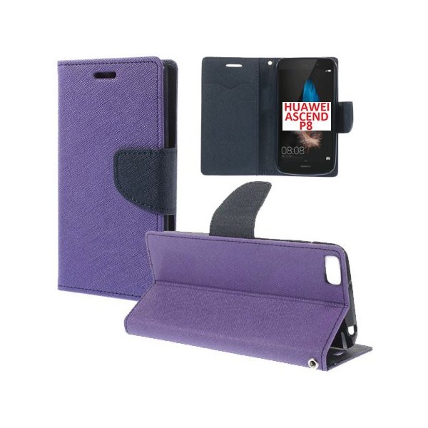 CUSTODIA FLIP ORIZZONTALE per HUAWEI ASCEND P8 CON INTERNO IN TPU SILICONE, STAND E TASCHE PORTA CARTE COLORE VIOLA CUSTODIA FLIP ORIZZONTALE per HUAWEI ASCEND P8 CON INTERNO IN TPU SILICONE, STAND E TASCHE PORTA CARTE COLORE VIOLA