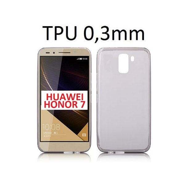CUSTODIA GEL TPU SILICONE ULTRA SLIM 0,3mm per HUAWEI HONOR 7 COLORE NERO TRASPARENTE CUSTODIA GEL TPU SILICONE ULTRA SLIM 0,3mm per HUAWEI HONOR 7 COLORE NERO TRASPARENTE