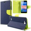 CUSTODIA FLIP ORIZZONTALE per HUAWEI HONOR HOLLY CON INTERNO IN TPU SILICONE, STAND E TASCHE PORTA CARTE COLORE BLU CUSTODIA FLIP ORIZZONTALE per HUAWEI HONOR HOLLY CON INTERNO IN TPU SILICONE, STAND E TASCHE PORTA CARTE COLORE BLU