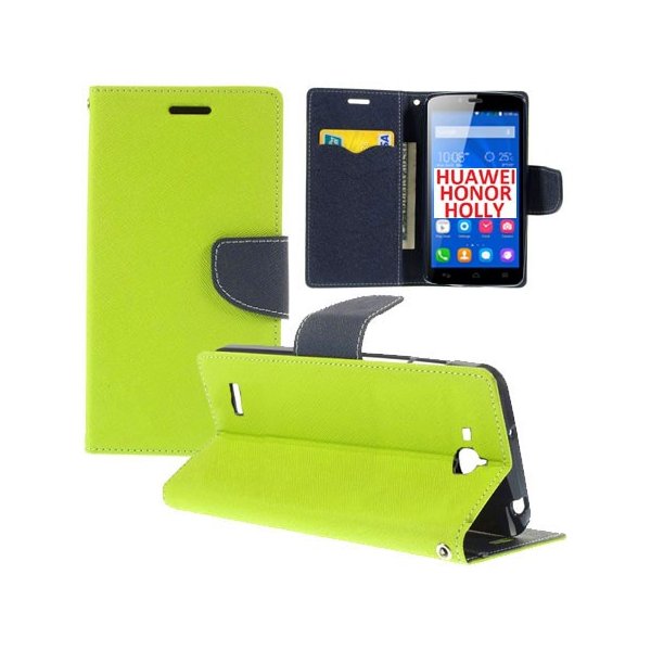 CUSTODIA FLIP ORIZZONTALE per HUAWEI HONOR HOLLY CON INTERNO IN TPU SILICONE, STAND E TASCHE PORTA CARTE COLORE VERDE CUSTODIA FLIP ORIZZONTALE per HUAWEI HONOR HOLLY CON INTERNO IN TPU SILICONE, STAND E TASCHE PORTA CARTE COLORE VERDE