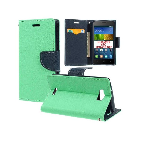 CUSTODIA FLIP ORIZZONTALE per HUAWEI Y5C, HONOR BEE CON INTERNO IN TPU, STAND E CHIUSURA MAGNETICA COLORE VERDE ACQUA CUSTODIA FLIP ORIZZONTALE per HUAWEI Y5C, HONOR BEE CON INTERNO IN TPU, STAND E CHIUSURA MAGNETICA COLORE VERDE ACQUA