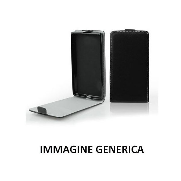 CUSTODIA FLIP VERTICALE SLIM SIMLPELLE per HUAWEI Y5C, HONOR BEE CON INTERNO IN TPU SILICONE COLORE NERO CUSTODIA FLIP VERTICALE SLIM SIMLPELLE per HUAWEI Y5C, HONOR BEE CON INTERNO IN TPU SILICONE COLORE NERO