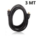 CAVO HDMI MASCHIO / HDMI MASCHIO SCHERMATO LUNGHEZZA 3 METRI COLORE NERO CHD03 CAVO HDMI MASCHIO / HDMI MASCHIO SCHERMATO LUNGHEZZA 3 METRI COLORE NERO CHD03