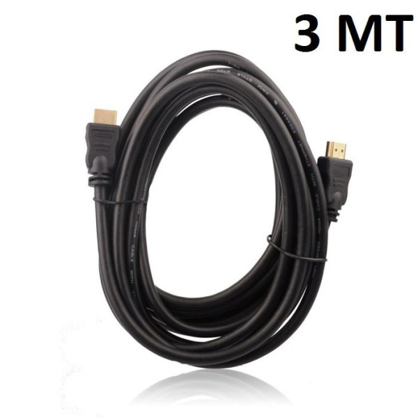 CAVO HDMI MASCHIO / HDMI MASCHIO SCHERMATO LUNGHEZZA 3 METRI COLORE NERO CHD03 CAVO HDMI MASCHIO / HDMI MASCHIO SCHERMATO LUNGHEZZA 3 METRI COLORE NERO CHD03