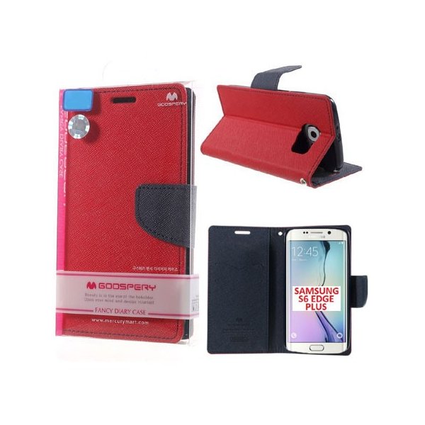 CUSTODIA FLIP ORIZZONTALE per SAMSUNG SM-G928 GALAXY S6 EDGE PLUS CON INTERNO IN TPU E STAND ROSSO FANCY DIARY MERCURY CUSTODIA FLIP ORIZZONTALE per SAMSUNG SM-G928 GALAXY S6 EDGE PLUS CON INTERNO IN TPU E STAND ROSSO FANCY DIARY MERCURY
