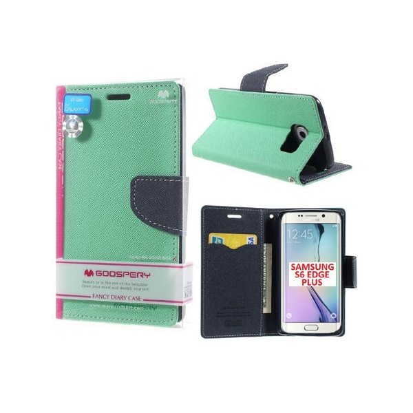 CUSTODIA FLIP ORIZZONTALE per SAMSUNG SM-G928 GALAXY S6 EDGE PLUS CON INTERNO IN TPU E STAND VERDE ACQUA FANCY MERCURY CUSTODIA FLIP ORIZZONTALE per SAMSUNG SM-G928 GALAXY S6 EDGE PLUS CON INTERNO IN TPU E STAND VERDE ACQUA FANCY MERCURY
