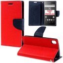CUSTODIA FLIP ORIZZONTALE per SONY XPERIA Z5 PREMIUM CON STAND, INTERNO IN TPU SILICONE E TASCHE PORTA CARTE COLORE ROSSO CUSTODIA FLIP ORIZZONTALE per SONY XPERIA Z5 PREMIUM CON STAND, INTERNO IN TPU SILICONE E TASCHE PORTA CARTE COLORE ROSSO
