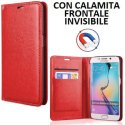 CUSTODIA FLIP ORIZZONTALE SIMILPELLE per SAMSUNG SM-G925 GALAXY S6 EDGE CON CHIUSURA MAGNETICA INVISIBILE COLORE ROSSO CUSTODIA FLIP ORIZZONTALE SIMILPELLE per SAMSUNG SM-G925 GALAXY S6 EDGE CON CHIUSURA MAGNETICA INVISIBILE COLORE ROSSO