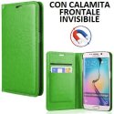 CUSTODIA FLIP ORIZZONTALE SIMILPELLE per SAMSUNG SM-G925 GALAXY S6 EDGE CON CHIUSURA MAGNETICA INVISIBILE COLORE VERDE CUSTODIA FLIP ORIZZONTALE SIMILPELLE per SAMSUNG SM-G925 GALAXY S6 EDGE CON CHIUSURA MAGNETICA INVISIBILE COLORE VERDE