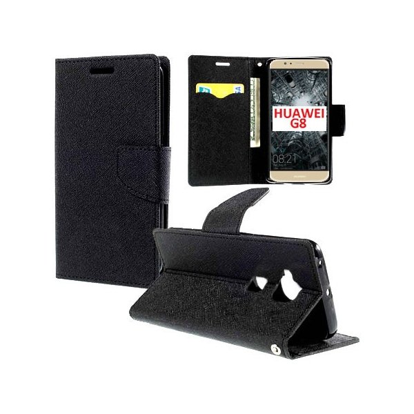 CUSTODIA FLIP ORIZZONTALE per HUAWEI G8, GX8 CON INTERNO IN TPU SILICONE, STAND, PORTA CARTE E CHIUSURA MAGNETICA COLORE NERO CUSTODIA FLIP ORIZZONTALE per HUAWEI G8, GX8 CON INTERNO IN TPU SILICONE, STAND, PORTA CARTE E CHIUSURA MAGNETICA COLORE NERO