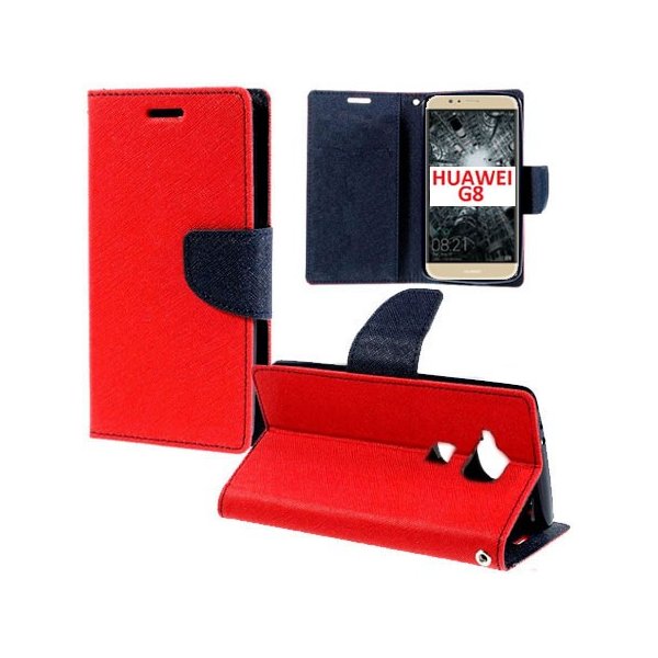 CUSTODIA FLIP ORIZZONTALE per HUAWEI G8, GX8 CON INTERNO IN TPU SILICONE, STAND, PORTA CARTE E CHIUSURA MAGNETICA COLORE ROSSO CUSTODIA FLIP ORIZZONTALE per HUAWEI G8, GX8 CON INTERNO IN TPU SILICONE, STAND, PORTA CARTE E CHIUSURA MAGNETICA COLORE ROSSO